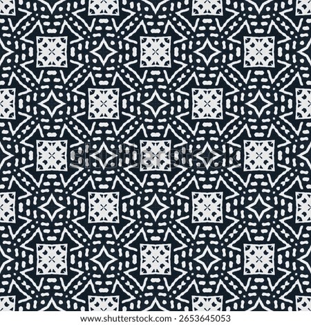 Black pattern. Pattern background. Background in Black. Ethnic border for textile and fabric printing for fashion design, interior home decor. Indian Mexican aztec south American aesthetic bg.
