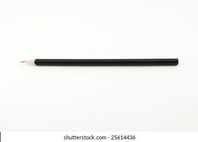 Black Pencil On A White Background