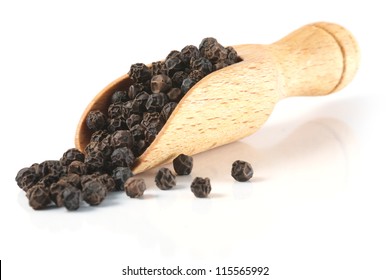 Black Pepper Isolated On White Background