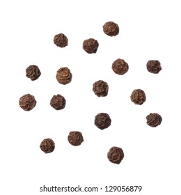 Black Pepper Isolated On White Background