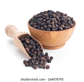 Black Pepper Isolated On White Background