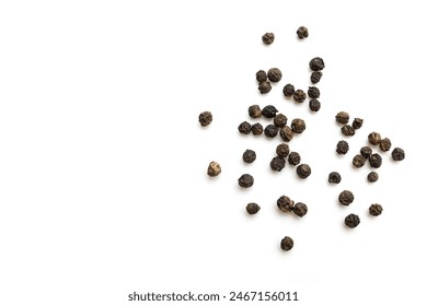 Black pepper isolated on white background