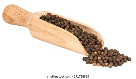 Black Pepper Isolated On White Background