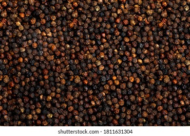Black Pepper Or Kali Mirch As A Background Texture.