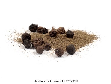 Black Pepper On White