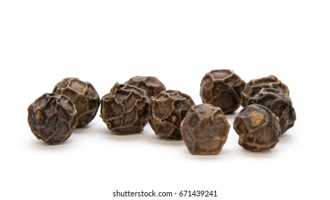 Black Pepper  On White Background