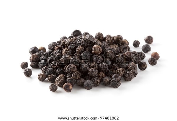 Black Pepper Placed On White Background Stock Photo 97481882 | Shutterstock