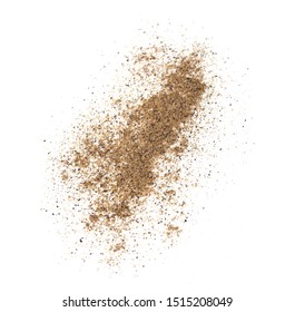 Black Pepper Powder On A White Background