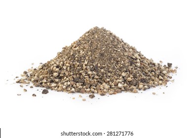 Black Pepper Powder On White Background