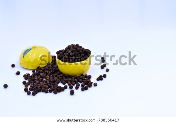 Download Black Pepper Yellow Jar On White Food And Drink Stock Image 788350417 PSD Mockup Templates