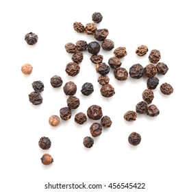 Black Peppercorn Isolated On White Background