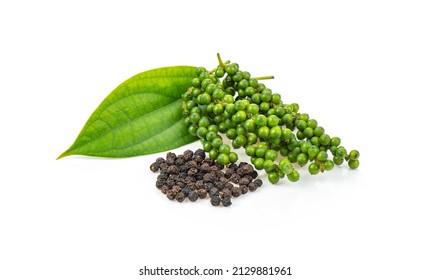 Black Peppercorn On White Background