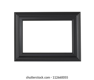 A Black Picture Frame, Isolated With Clipping Path.