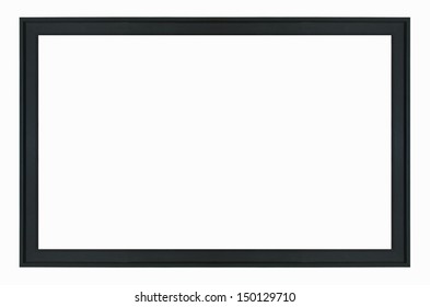 Black Picture Frame Isolated On White Background.