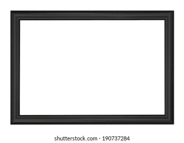   Black Picture Frame Isolated On White Background.