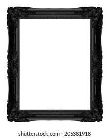 Black Picture Frame Isolated On A White Background.