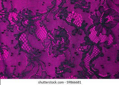 Black and pink fine lace background