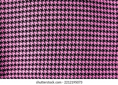 Black And Pink Houndstooth Pattern Textile Texture Bg