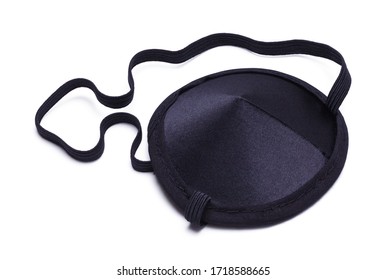 Black Pirate Eye Patch Isolated On White.