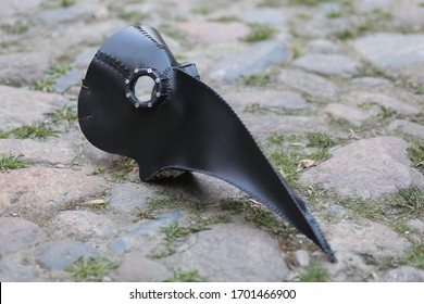 Black Plague Doctor Mask. Symbol Of Black Death