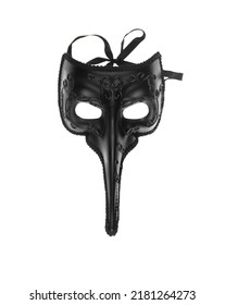 Black Plague Mask Isolated On White Background