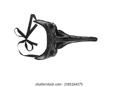 Black Plague Mask Isolated On White Background