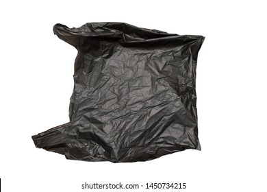 Black Plastic Bag Isolated On White