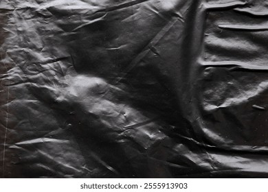 Black plastic bag texture background