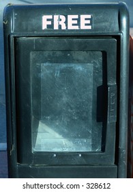 Black Plastic Empty Newspaper Box