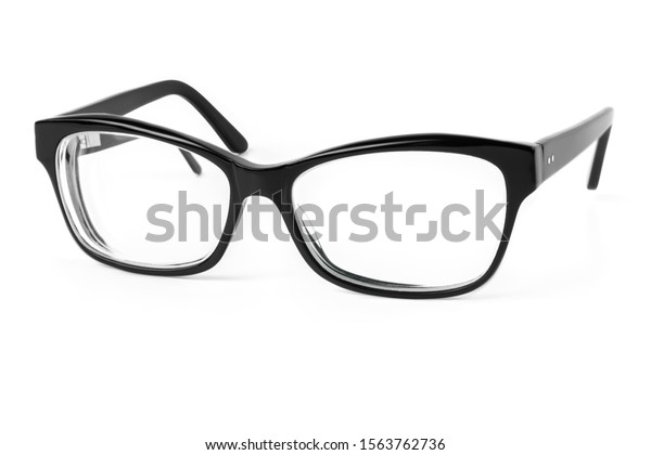 black plastic eyeglass frames