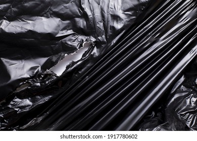 Black Plastic Foil For Packaging, Ripped Open Package