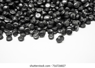 Black Plastic Pellets. Colorant For Plastics.