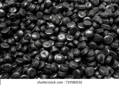 Black Plastic Pellets. Colorant For Plastics.