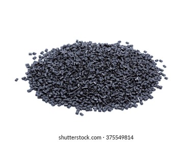 Black Plastic Polymer Granules On White Stock Photo 375549814 ...