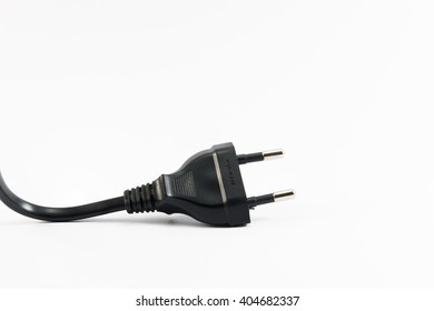 Black Plug Socket Isolated On White Background