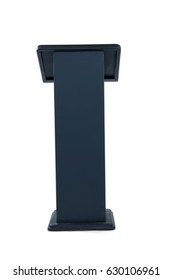 Black Podium Isolated On White Background