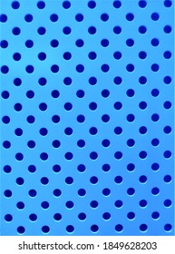 A black poka dots in blue surface background