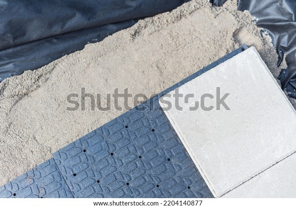 Black Polypropylene Paver Base Panel Hold Stock Photo 2204140877 ...