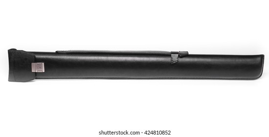 Black Pool Cue Case Isolated On White