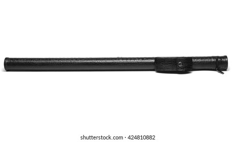 Black Pool Cue Case Isolated On White