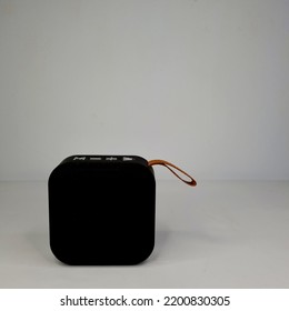 Black Portable Speaker Isolated On White Background