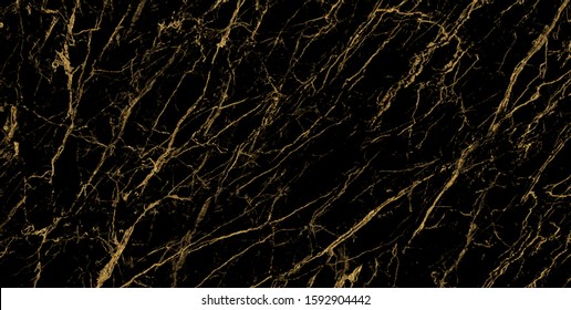 Black Portoro Marble With Golden Veins. Black Golden Natural Texture Of Marble. Abstract Black, White, Gold And Yellow Marbel. Hi Gloss Texture Of Marble Stone For Digital Wall Tiles Design. 