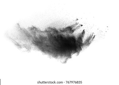 Particles Charcoal On White Backgroundabstract Powder Stock Photo ...