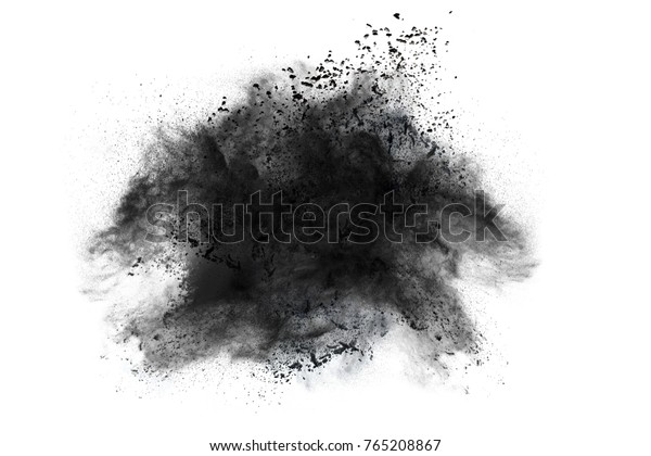 Black Powder Explosion Particles Charcoal Splatter Stock Photo (Edit ...