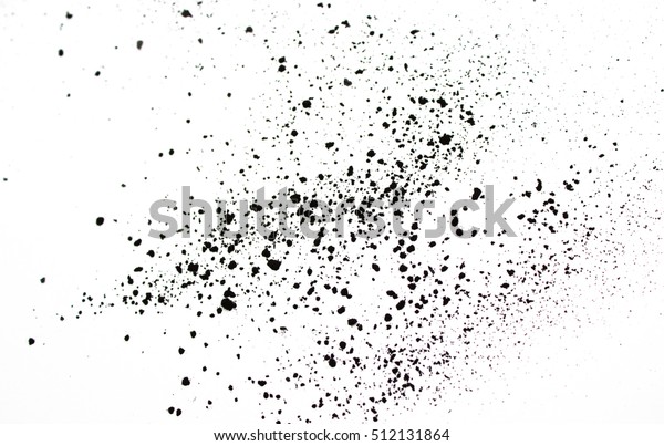 Black Powder Isolated On White Background Stock Photo (Edit Now) 512131864