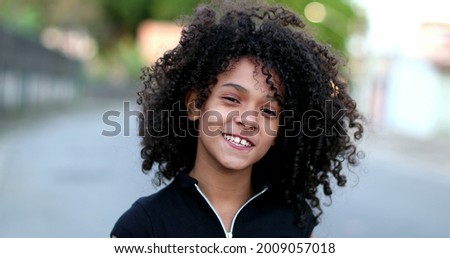 Similar – Pretty girl with long afro hair