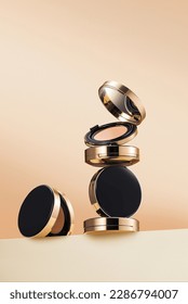 Black products makeup cosmetics Air cushion liquid foundation - Shutterstock ID 2286794007