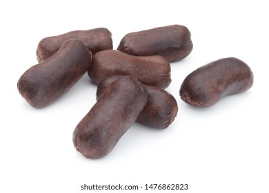 Black Pudding Isolated On White Background