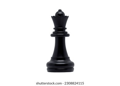 Black queen chess piece with selective focus isolated on white - Powered by Shutterstock