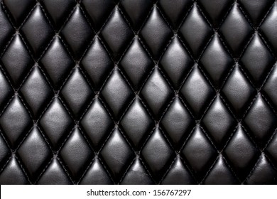 Black Quilted Leather Background